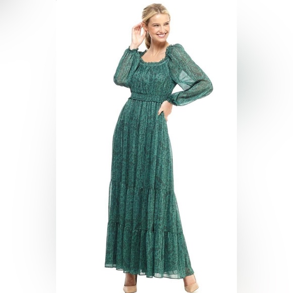Tavimart Sexy Split Irregular Party Maxi Dress Women Floral Print Long Sleeve Chiffon Dress Elegant Lady V Neck Ruffle Swing Beach Dress